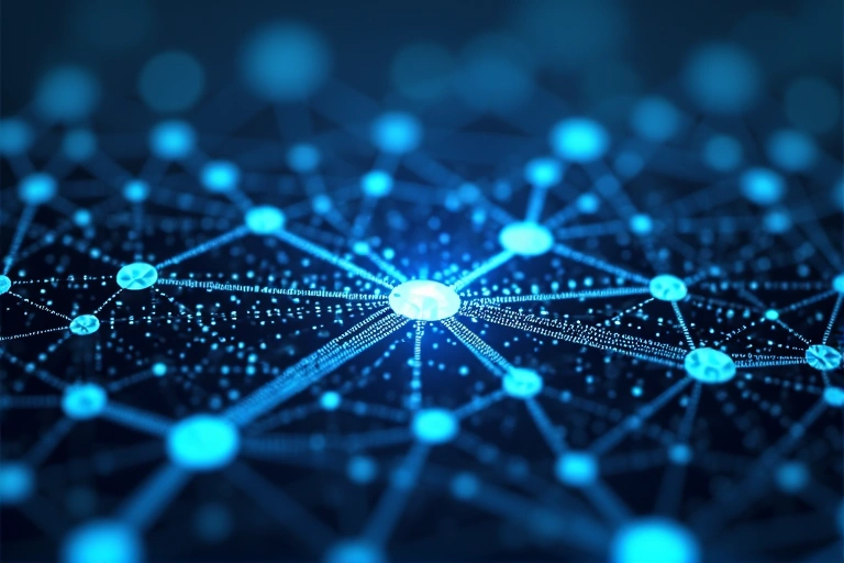 A network of interconnected websites, illustrating third-party links and external connections